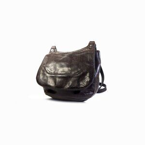 VTG FRYE Melissa Saddle Crossbody Dark Brown Leather